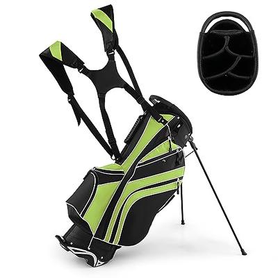 Gymax Golf Stand Bag Golf Club Bag w/ 14 Way Top Dividers & 6