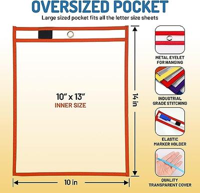 BONBELA Dry Erase Pockets - 12 Pack EASYWipeXL Heavy Duty Sheet