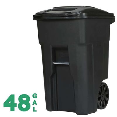 Toter 32-Gallons Blue Plastic Wheeled Kitchen Trash Can with Lid Outdoor in  the Trash Cans department at