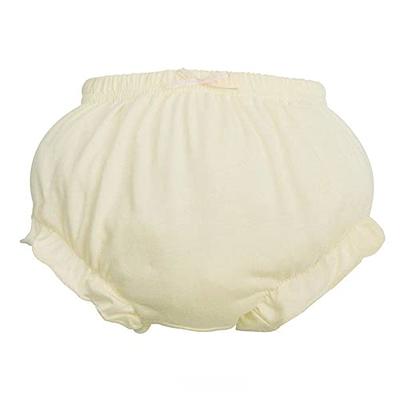 Premewish 4 Pack Baby Girls Underwear Kids Cotton Knickers Briefs Toddlers  Summer Bloomers Training Pants Solid Color Diaper Cover for Infant Toddler