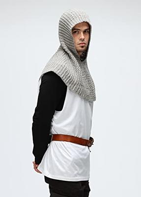 Chain Mail Coif Black Hood Knight Armor Reenactment