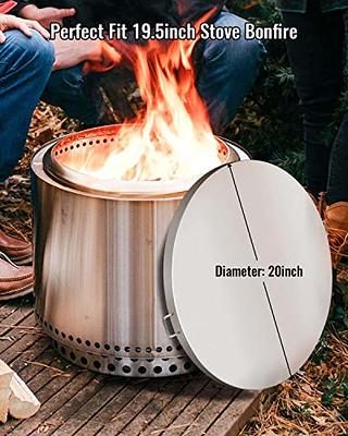 Solo Stove Bonfire Lid 304 Stainless Steel Bonfire Fire Pit Accessories for  Outdoor Fire Pits and Camping Accessories