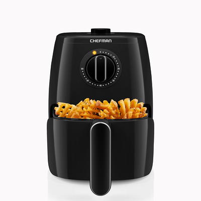 MOOSOO 2 qt. Black Air Fryer for 1-2 People with Timer