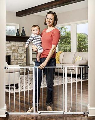 Regalo Easy Step® Extra Tall Walk Thru Baby Safety Gate, Black, 36