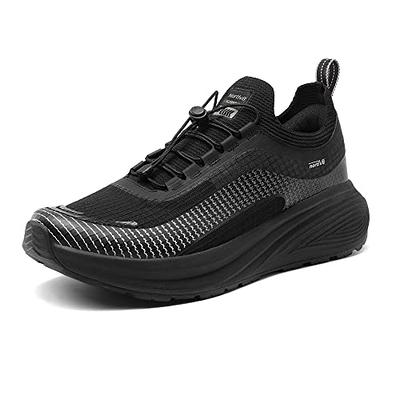  Women's Running Shoes Ladies Slip on Tennis Walking Sneakers  Lightweight Breathable Comfort Work Gym Trainers Stylish Shoes All Black