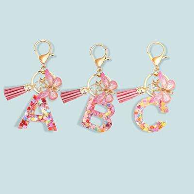  qrqhnu Initial Keychain For Women, Letter Keychain