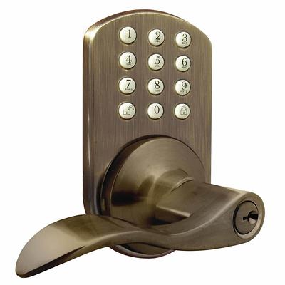 Honeywell 8732101 Electronic Entry Knob Door Lock Antique Brass