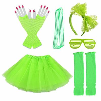 80s Outfits Costume Accessories for Women- 80s T-shirt, 80s Fanny Pack,  Tutu Skirt for Halloween Cosplay Retro Theme Party : : Clothing