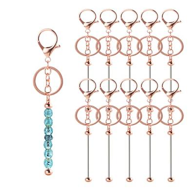 5Pcs/Set Mix Color Beadable KeyChain Bar Jewelry Crafts Blank