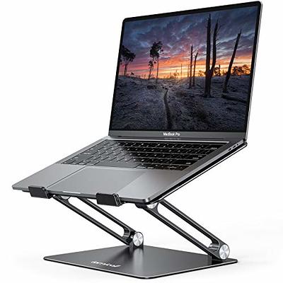 ivoler Laptop Stand, Laptop Holder Riser Computer Tablet Stand, 6 Angles  Adjustable Aluminum Ergonomic Foldable Portable Desktop Holder Compatible