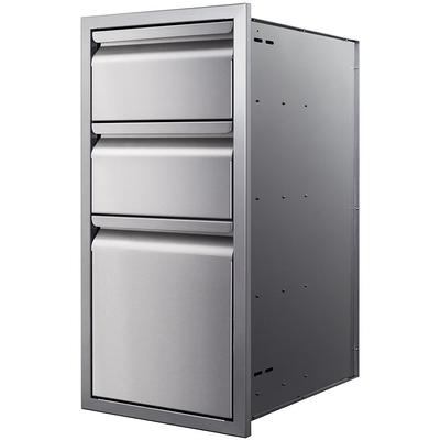 Hold N' Storage Pull Out Cabinet Organizer Sliding Drawer Kitchen Storage 14W x 21D, Silver