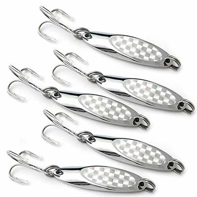 5pcs Fish WOW! Silver 3/4oz Fishing Kast Spoon with a Treble Hook Fish  Chrome Jig Bait Lures Holographic Laser Silver Tape Kast Master Style Champ  Spoons - Yahoo Shopping