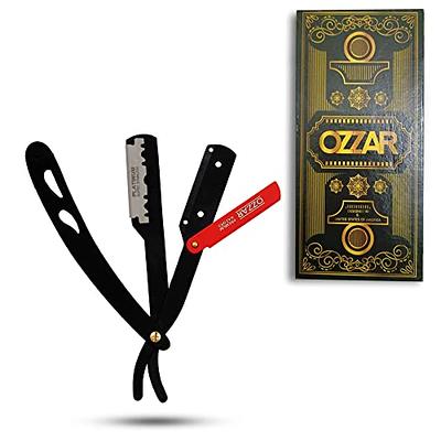 OZZAR Professional Barber Straight Edge Razors, 100% Stainless Steel Shave  Ready Straight Edge Razor, Barber Approved Straight Razor with 10 derby premium  blades for Men. (London) - Yahoo Shopping