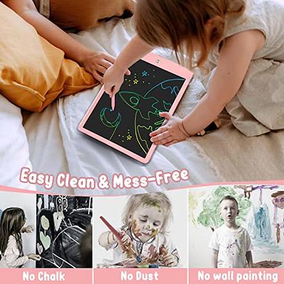 LCD Writing Tablet Doodle Board, Colorful Drawing Pad, Electronic Drawing  Tablet, Drawing Pads,Travel Gifts for Kids Ages 3 4 5 6 7 8 Year Old Girls  Boys (10.5 inch, Pink&Pink) 