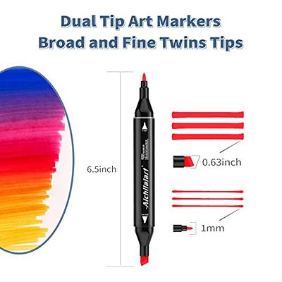 Dabo&Shobo 120 Colors Alcohol drawing markers ,Fine & Chisel Dual Tip Art  Markers for Kids Sketching Adult Coloring