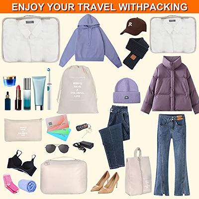 7 Set Packing Cubes for Suitcases, kingdalux Lightweight Travel