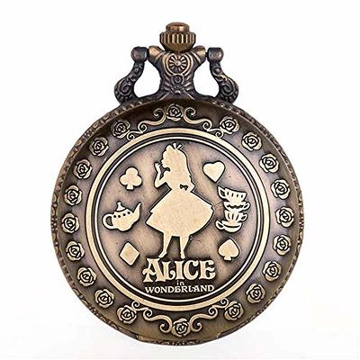 Quartz Pocket Watch Alice in Wonderland