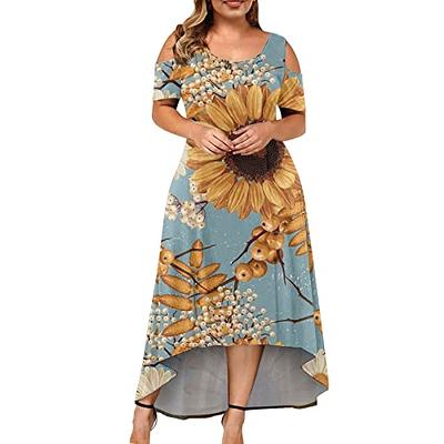 Best Deal for INGWHW Sun Dress with Pockets, Dresses That Hide Belly Fat