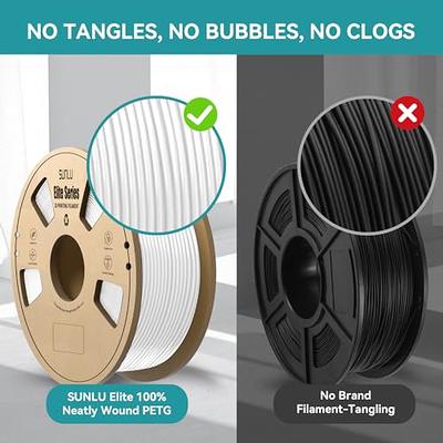 Sunlu PETG White 3D , PETG Filament 1.75mm Dimensional Accuracy