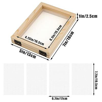 LUTER 5 Pieces Wooden Paper Making Kit Including Wooden Paper Making Moulds  Frames and Mesh Crafts for Paper Crafts Dried Flowers Artesanat - Yahoo  Shopping