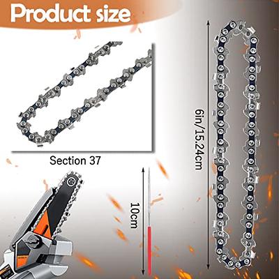 [2 Pieces] 6 Inch Mini Chainsaw Chain, 6 Inch Replacement Chains for  Cordless Electric Portable Mini Chainsaw, FIFCHALL Guide Saw Chain for All  6-inch