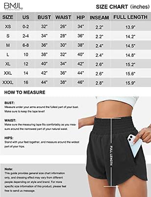 BMJL Women's Athletic Shorts High Waisted Running Shorts Pocket Sporty  Shorts Gym Elastic Workout Shorts(XL,Blue) - Yahoo Shopping