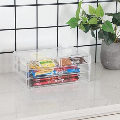 Cq acrylic 2PCS Clear Containers for Organizing 7 Drawers