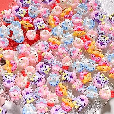 50pcs/Bag Cute Lollipop Nail Art Charms 3D Resin Kawaii Nail