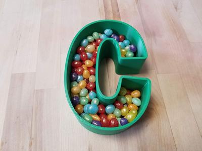 Custom Candy Dish Name Tray Fillable Letters