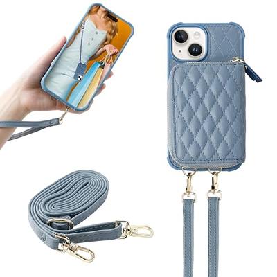  Long Wallet Conversion Kit for Long Flap Wallet Insert & Chain  Strap Wallet on Chain Gold Silver CardHolder Crossbody Converter Kit (120cm  Silver Leather Chain, Sky Blue) : Handmade Products
