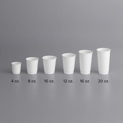 Choice 10 oz. White Smooth Double Wall Paper Hot Cup - 25/Pack