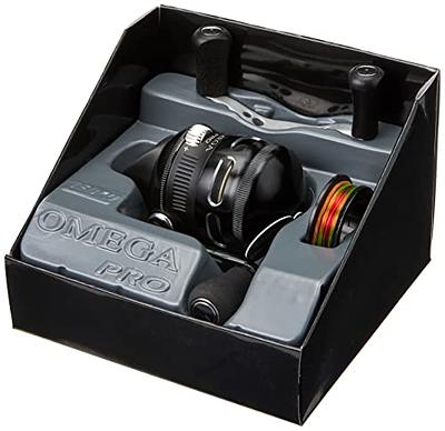 Zebco Omega Pro Spincast Fishing Reel, Size 20 Reel, Changeable Right or  Left-Hand Retrieve, Pre-Spooled with 6-Pound Zebco Fishing Line, Aluminum  and Double Anodized Front Cover, Black 