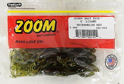 Zoom Lizard Fishing Bait, Watermelon Red, 6”, 9-pack, Soft Baits - Yahoo  Shopping