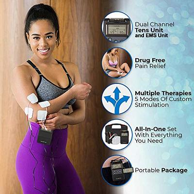 MASTOGO TENS Unit, Rechargeable Compact Wireless TENS Unit - 510K Cleared  Eligible Electric EMS Muscle Stimulator Pain Relief Therapy, for Back