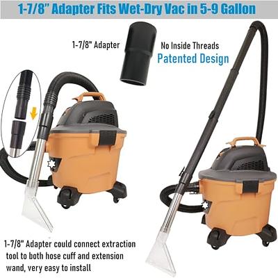 RosyOcean Shop VAC Extractor Attachment with 1-7/8 & 1-1/4 Two Adapters Vacuum Nozzle Extraction Accessory for Wet Vacuum Upholstery & Carpet