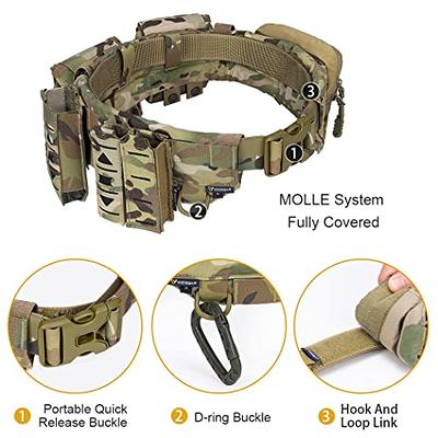 2PCS Military Tactical Hanging Buckle Molle Nylon Webbing Belt