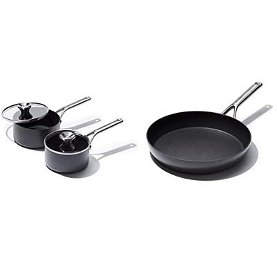 OXO 4pc Ceramic Pro Non-Stick Sauce Pan Set Gray