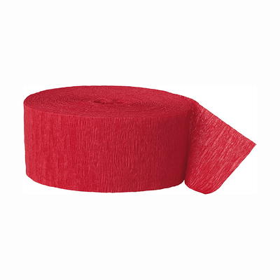 Crepe Paper Streamers 2 Rolls 72ft in 2 Colors (Red,White)