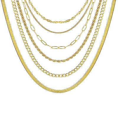 Fashion Frill Golden Chain Necklace Layered Necklace For Women