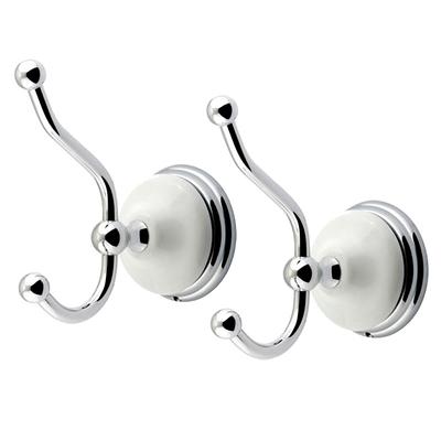 Delta Mclaren Polished Chrome Double-Hook Wall Mount Towel Hook