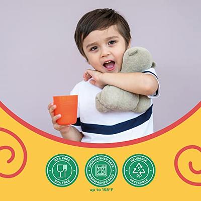 120 Pcs 5.5 oz Kids Plastic Cups Reusable Bulk Small Plastic Cups Reusable Toddler Cups Tumblers Kids Drinking Unbreakable Children Colorful Cups BPA