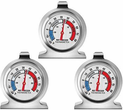 2 Pack Freezer Refrigerator Thermometer Large Dial Temperature Gauge For  Cooking