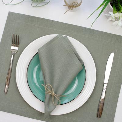 Sage Green Linen Napkins and Placemats for Wedding Cloth 