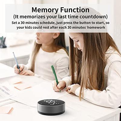 VOCOO Digital Kitchen Timer, Magnetic Countdown Countup Timer with Large  LED Display, Easy for Cooking and for Seniors and Kids to Use -  White(Battery