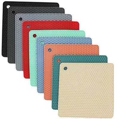 Smithcraft Silicone Trivets Mats Square Silicone Rubber Pot Holder Trivet Mat for Hot Pan and Pot Hot Pads Counter Mat Heat Resistant Tablemat or