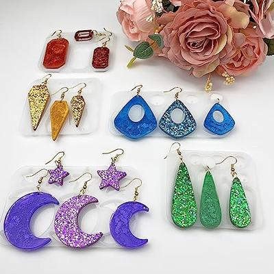 Resin Molds for Jewelry,10pcs Silicone Resin Earring Mold Set for Epoxy  Dangle Pendant Molds for Women Girls - Yahoo Shopping