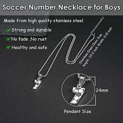 Football Necklace Stainless Steel Necklace Chain, Soccer Chain Necklace  Boys Necklace Football Gifts For Girls Pendant Necklace Silver Unisex  Jewelry