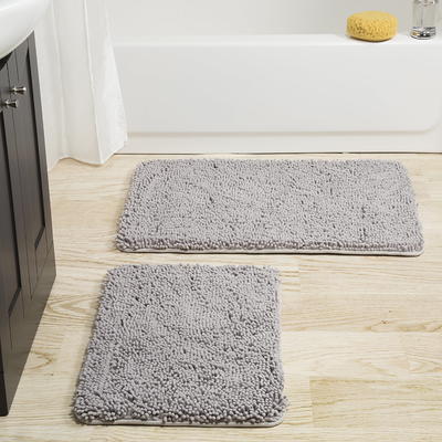 Somerset Home Memory Foam Extra Long Bath Mat, Blue