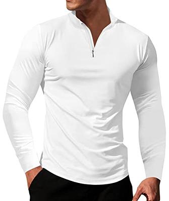 Fishing Tshirts Shirts for Men White Long Sleeve Polo Shirt Men Casual  Funny Tank Tops for Men Workout White Henley Shirt Men Short Mens Blouse  Tunic Sweatshirt Men at  Men's Clothing