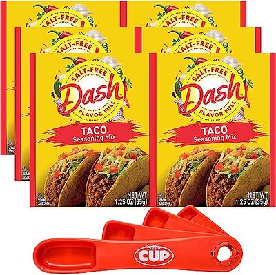 Dash Salt Free Taco Seasoning Mix, 1.25 oz (Pack of 6) with By The